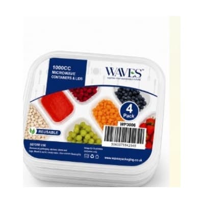 MICROWAVE CONTAINER & LID 1000CC