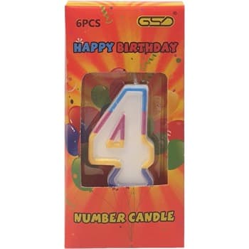 NUMBER "4" CANDLES