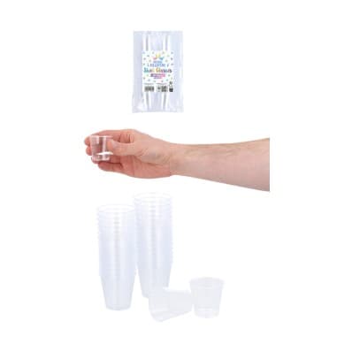 SHOT CUPS PLASTIC CLEAR 1 OZ