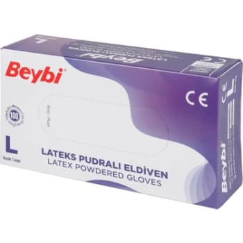 BEYBI POWDERED LATEX GLOVES LARGE