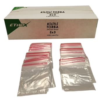 ETHEX ZIPLOCK BAGS 5X5