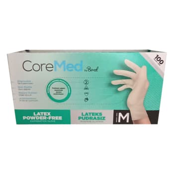 CORAMED LATEX GLOVES POWDER FREE MEDIUM