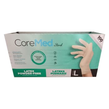 CORAMED LATEX GLOVES POWDER FREE LARGE