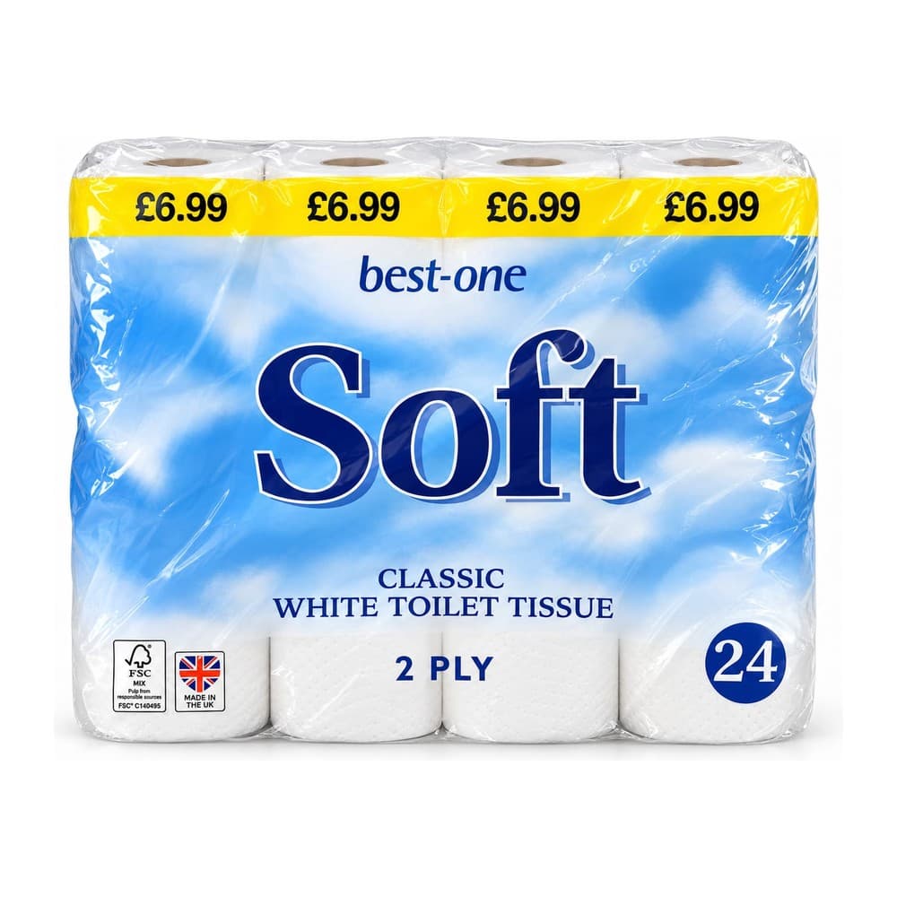 SOFT CLASSIC TOILET ROLL WHITE 2 PLY