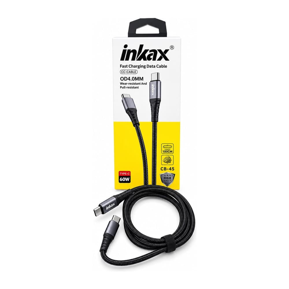 INKAX CABLE BLACK FAST CHARGING TYPE C TO C