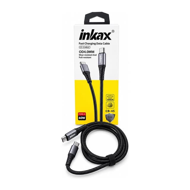 INKAX CABLE BLACK FAST CHARGING TYPE C TO C