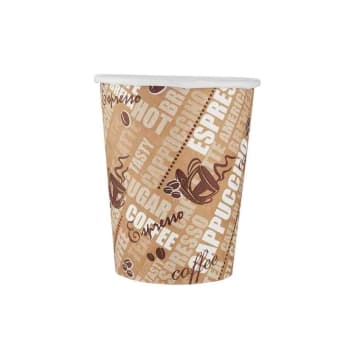 COFFEE CUPS 8OZ PRINTED SINGLE WALL