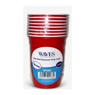 CUPS RED AMERICAN 12OZ