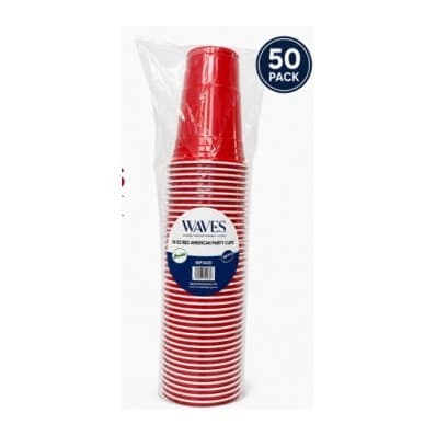 CUPS RED AMERICAN 16OZ
