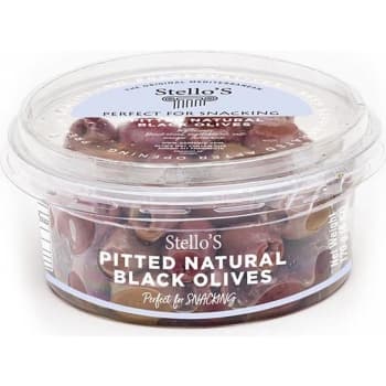 STELLOS NATURAL BLACK OLIVES PITTED