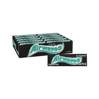 AIRWAVES CHEWING GUM BLACK MENTHOL